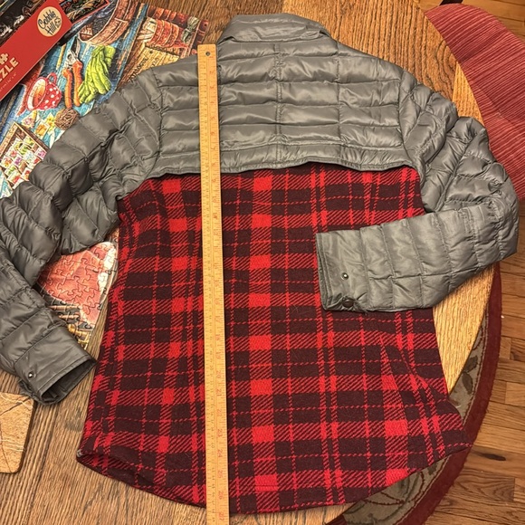 Toad&Co Breckinridge Parka Mahogany red plaid wool puffy hybrid jacket pockets M - Picture 2 of 14